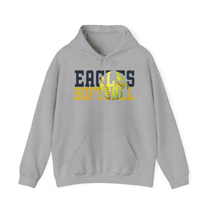 Softball Cutout - Gildan Unisex Heavy Blend™ Hooded Sweatshirt