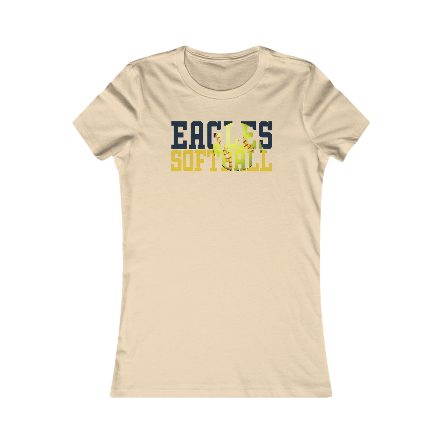 Softball Cutout - Bella+Canva Women's Favorite Tee