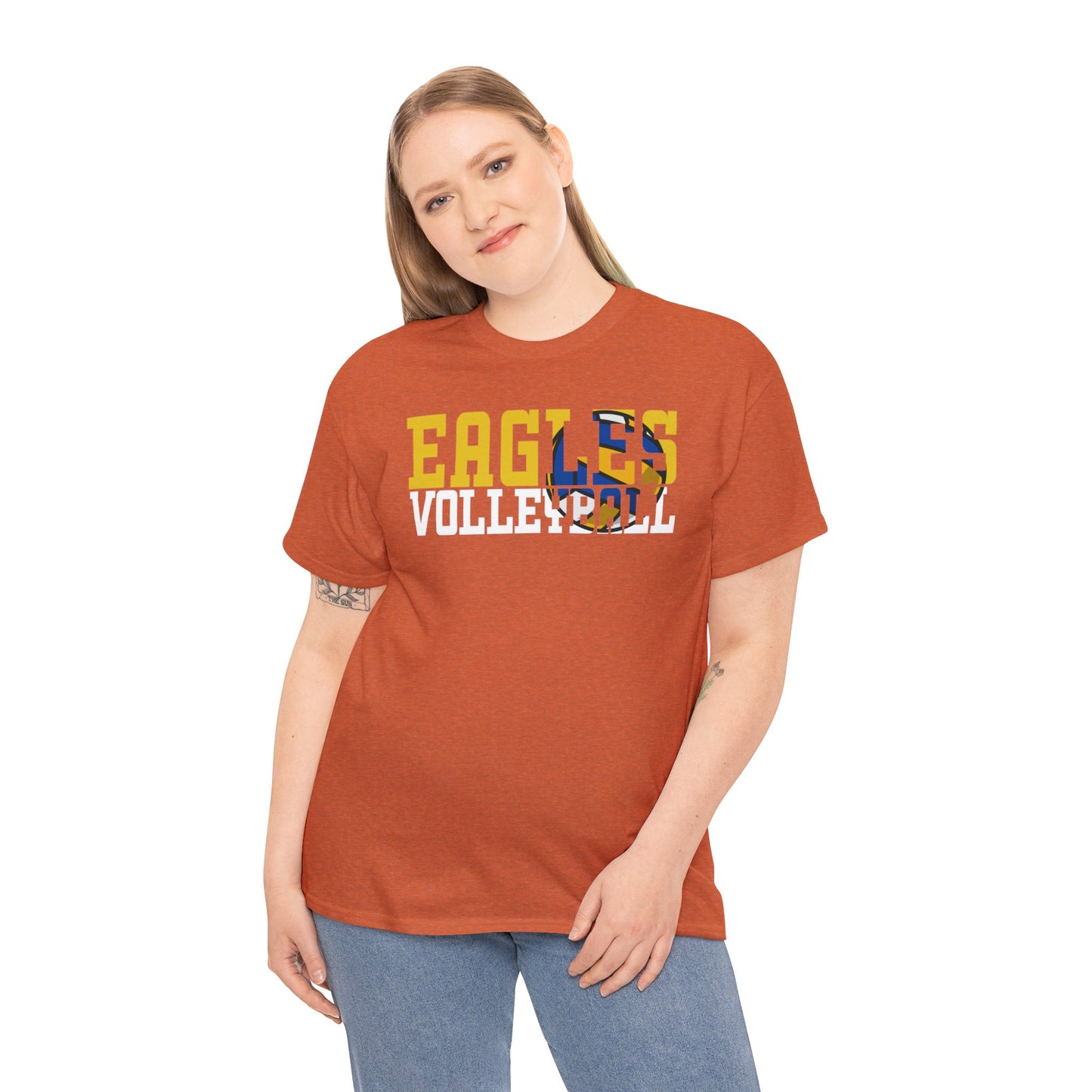 Volleyball Cutout - Gildan Unisex Heavy Cotton Tee