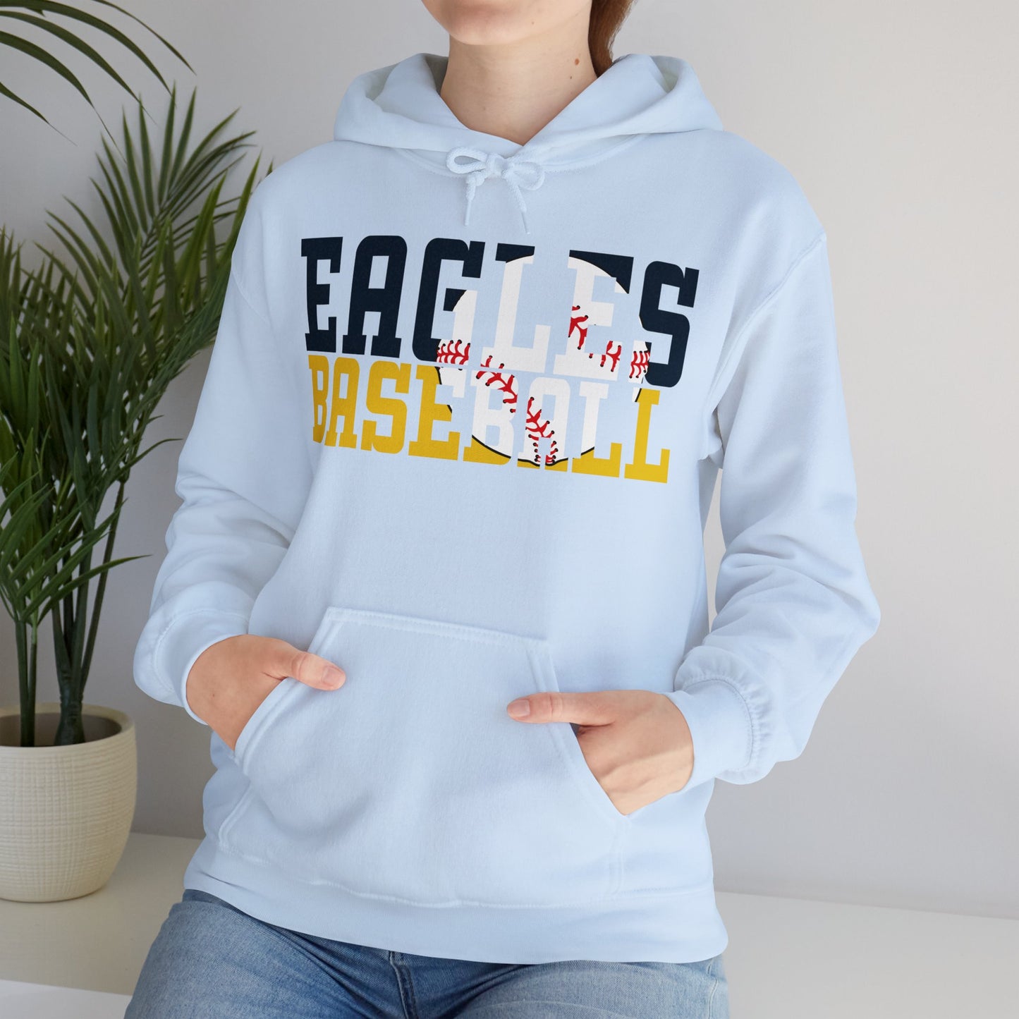 Baseball Cutout - Gildan Unisex Heavy Blend™ Hooded Sweatshirt