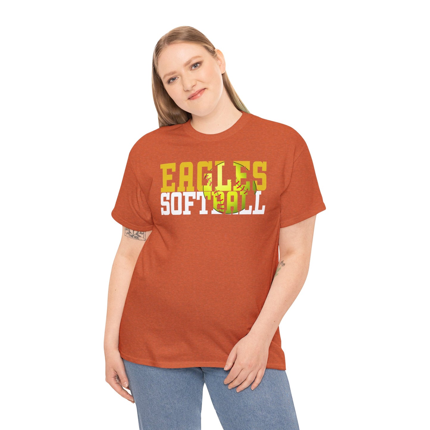 Softball Cutout - Gildan Unisex Heavy Cotton Tee