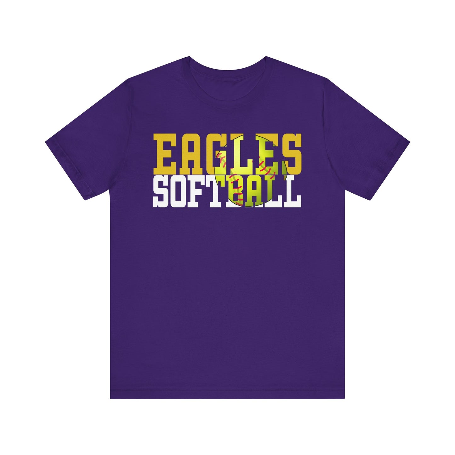 Softball Cutout - Bella+Canva Unisex Jersey Short Sleeve Tee