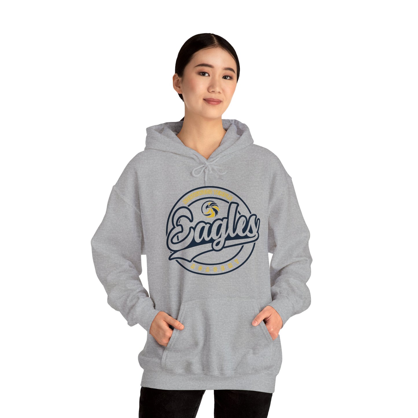 Eagles Circle Stamp - Gildan Unisex Heavy Blend™ Hooded Sweatshirt