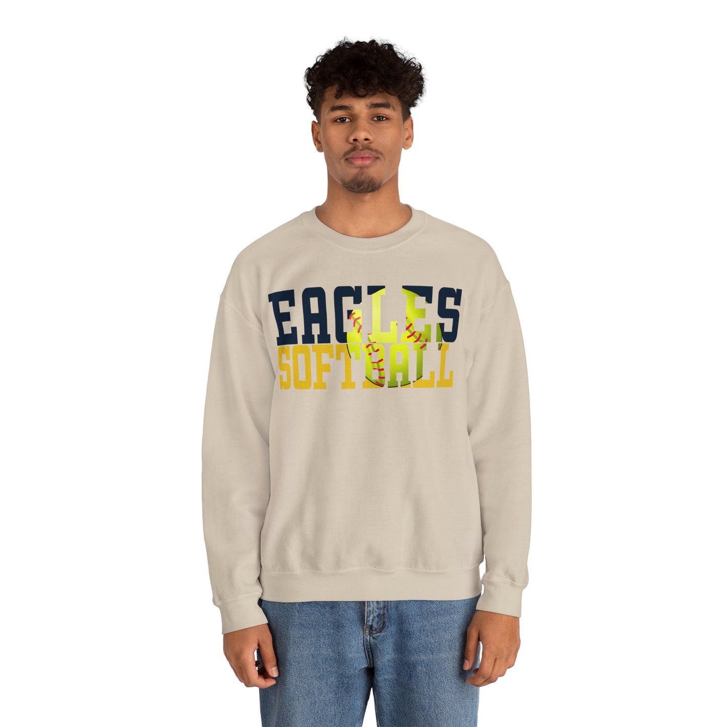 Softball Cutout - Gildan Unisex Heavy Blend™ Crewneck Sweatshirt