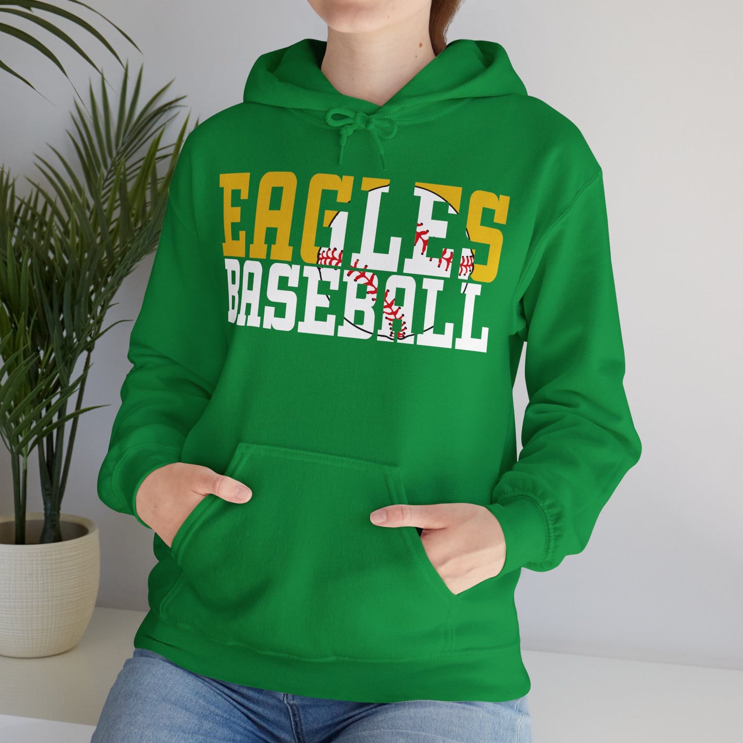 Baseball Cutout - Gildan Unisex Heavy Blend™ Hooded Sweatshirt