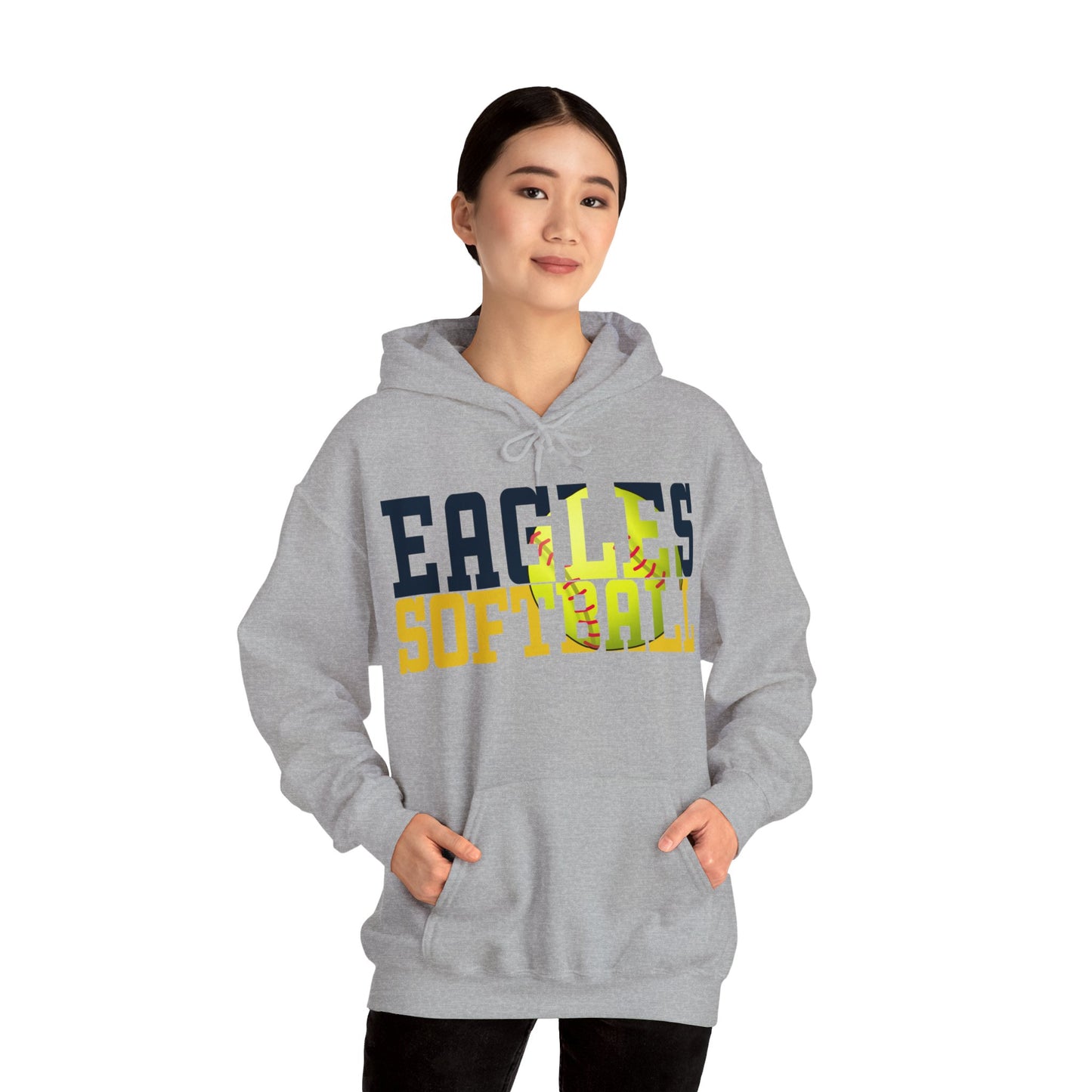 Softball Cutout - Gildan Unisex Heavy Blend™ Hooded Sweatshirt