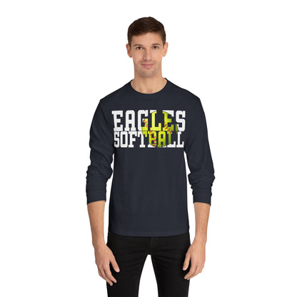 Softball Cutout - American Apparel Unisex Classic Long Sleeve T-Shirt