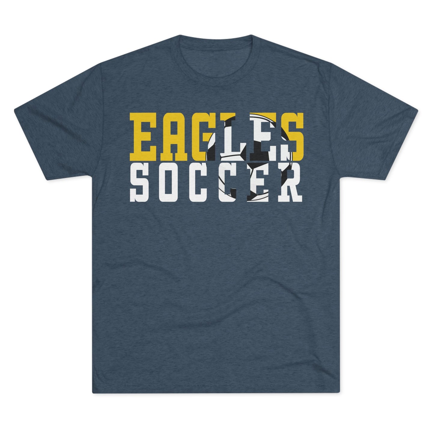 Soccer Cutout - Next Level Unisex Tri-Blend Crew Tee