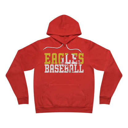 Baseball Cutout - Bella+Canva Unisex Sponge Fleece Pullover Hoodie