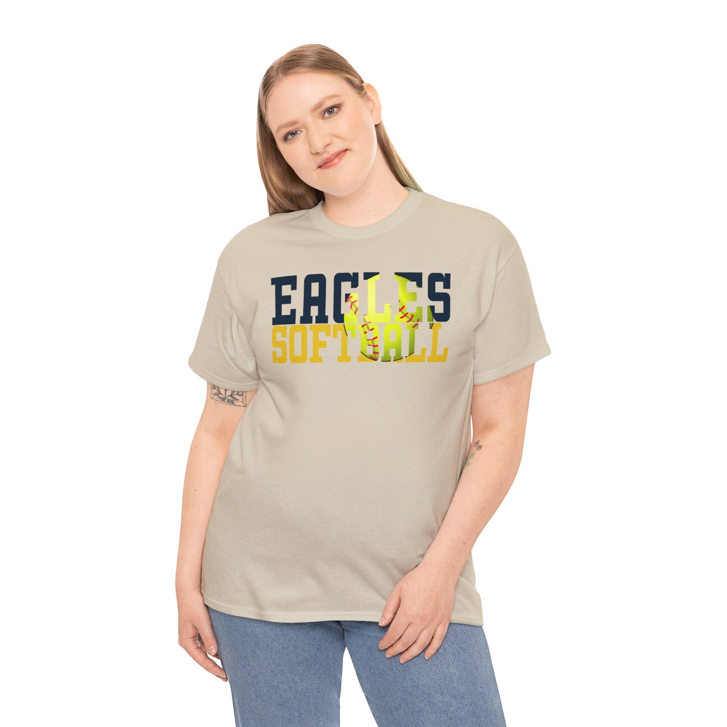 Softball Cutout - Gildan Unisex Heavy Cotton Tee