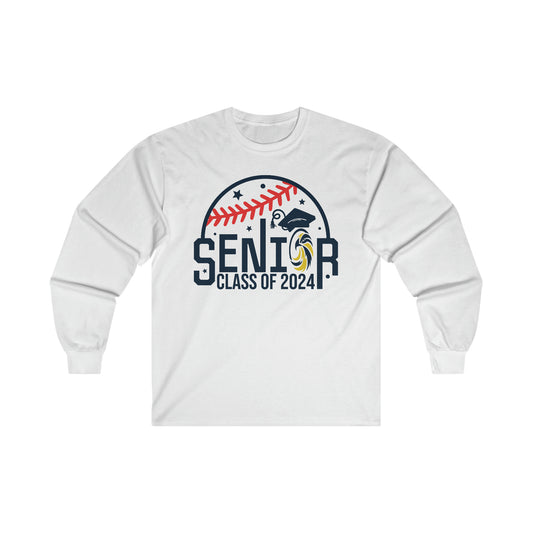 Seniors 2024 Baseball - Gildan Ultra Cotton Long Sleeve Tee