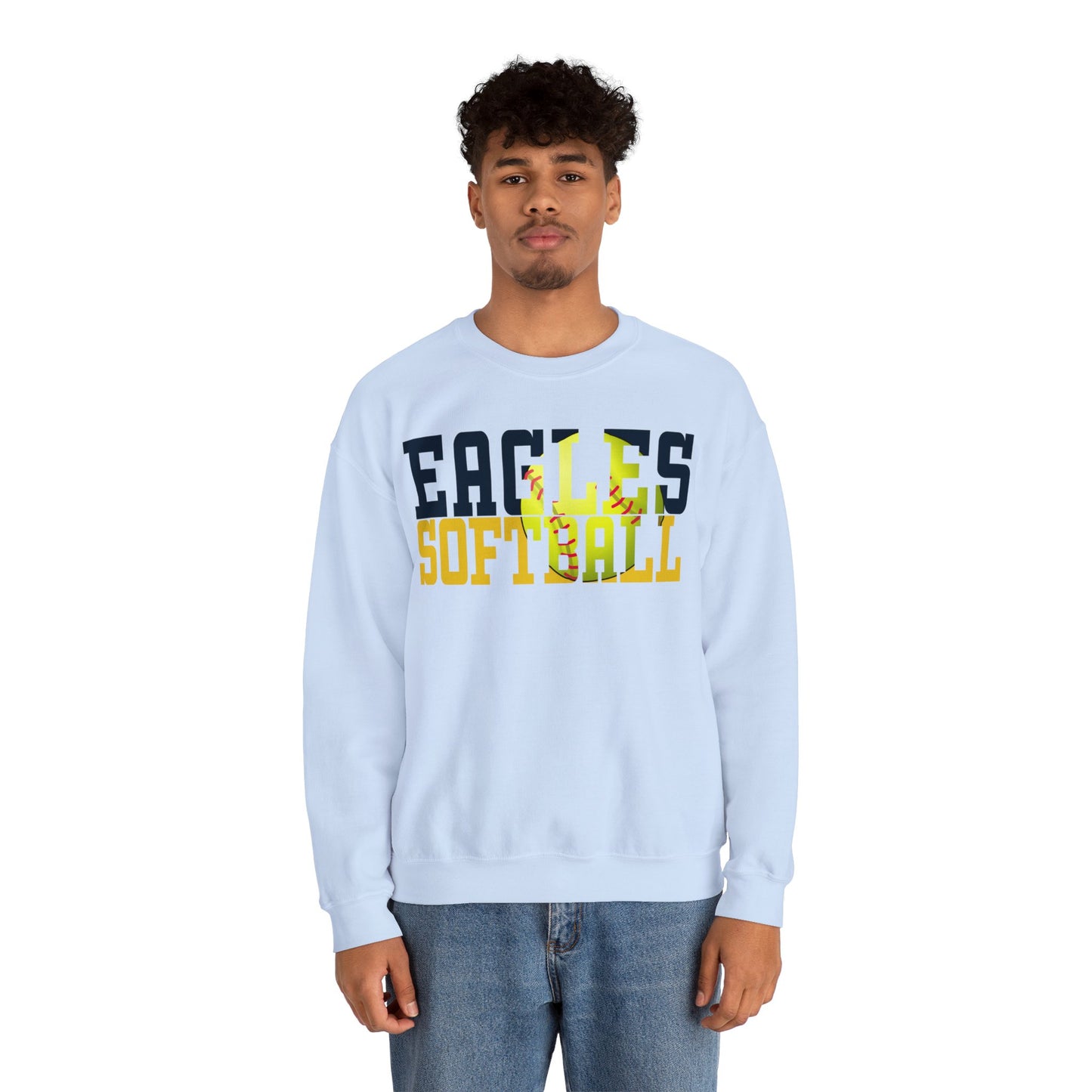 Softball Cutout - Gildan Unisex Heavy Blend™ Crewneck Sweatshirt