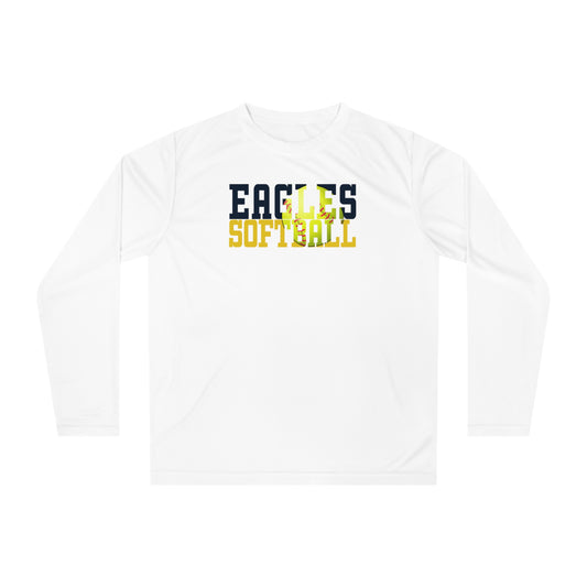 Softball Cutout - Team 365 Unisex Performance Long Sleeve Shirt