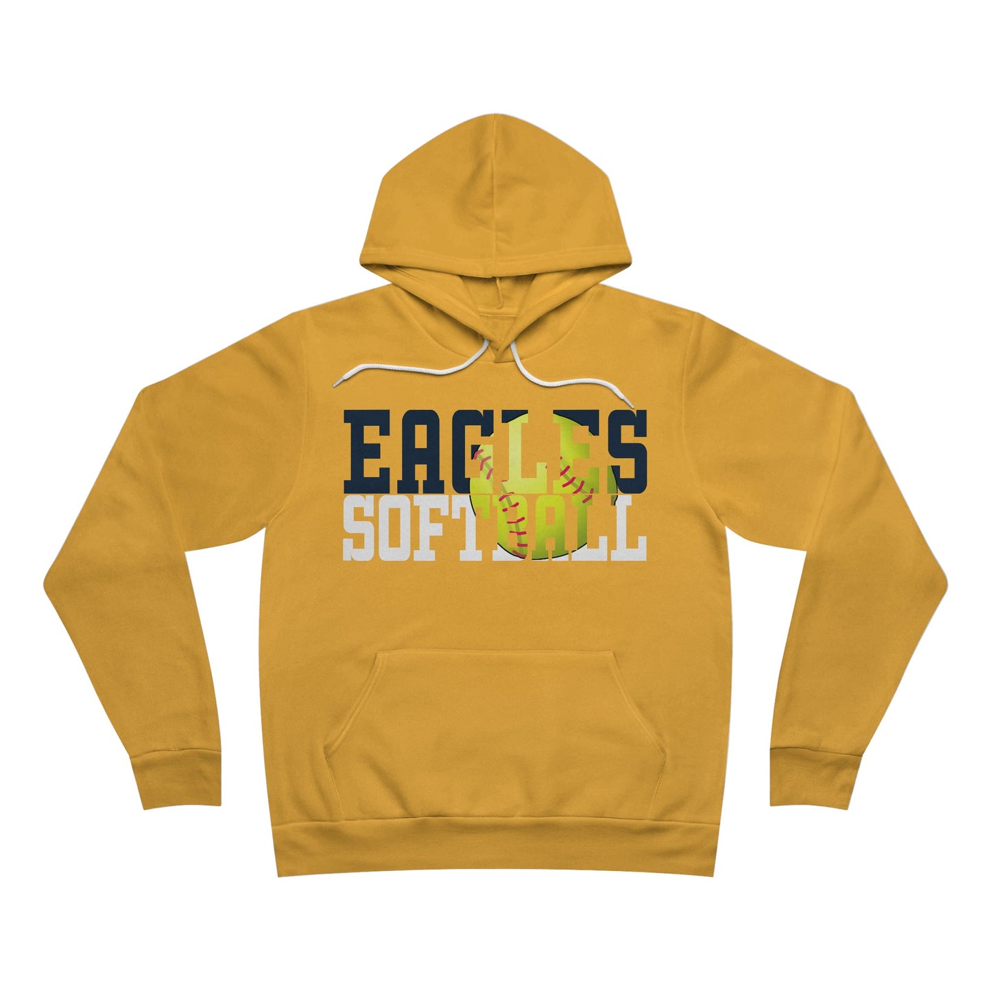 Softball Cutout - Bella+Canva Unisex Sponge Fleece Pullover Hoodie