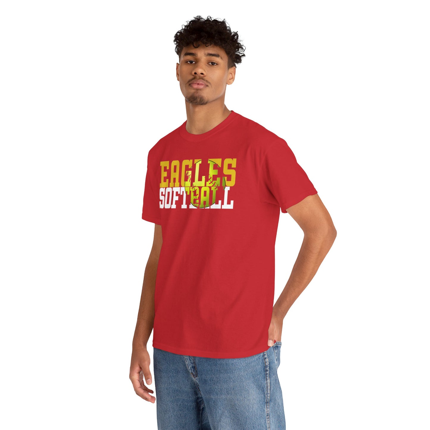 Softball Cutout - Gildan Unisex Heavy Cotton Tee