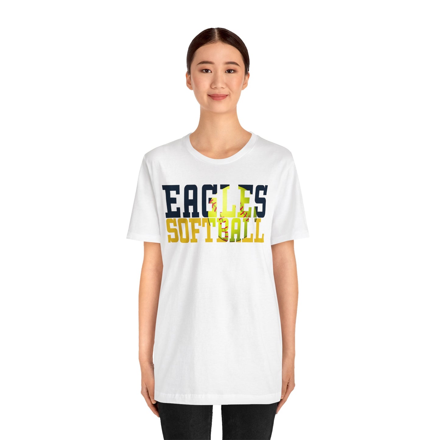 Softball Cutout - Bella+Canva Unisex Jersey Short Sleeve Tee