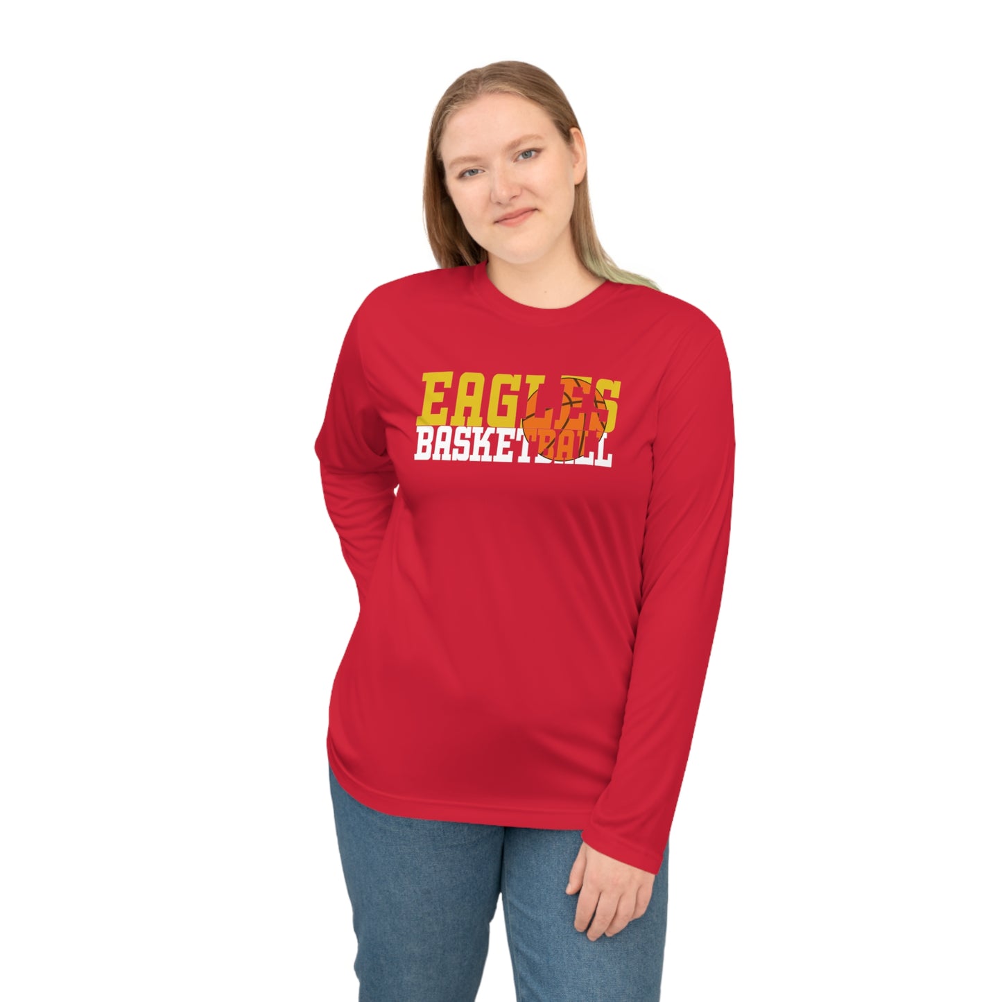 Basketball Cutout - Team 365 Unisex Performance Long Sleeve Shirt