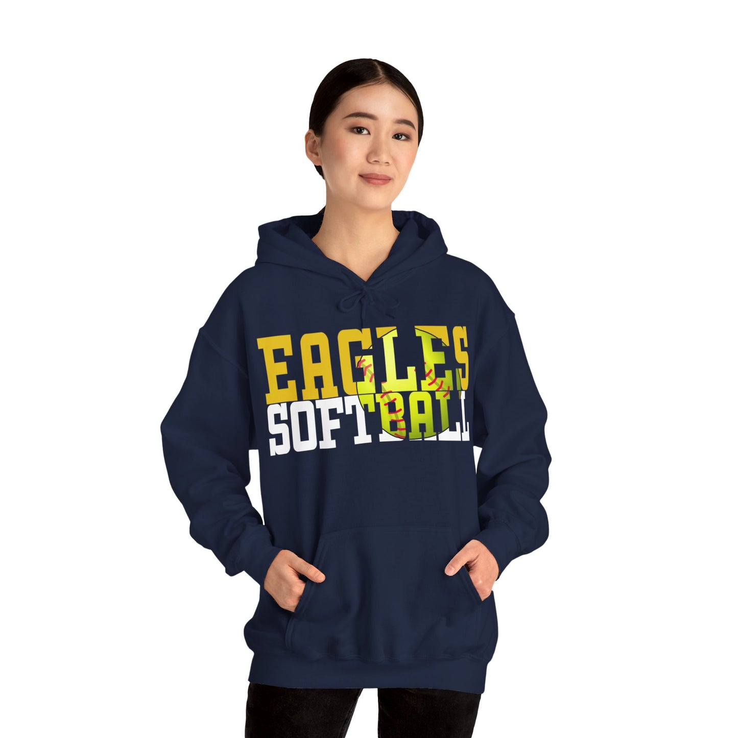 Softball Cutout - Gildan Unisex Heavy Blend™ Hooded Sweatshirt