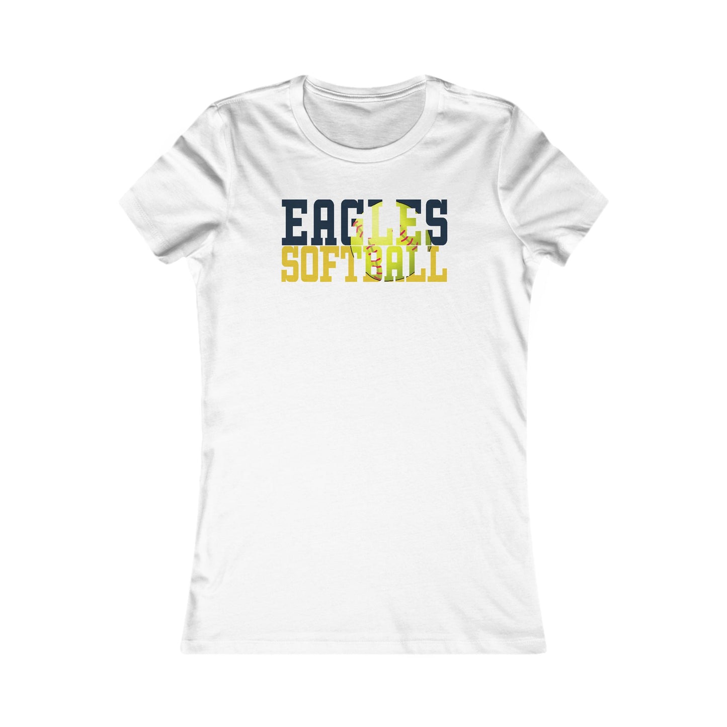 Softball Cutout - Bella+Canva Women's Favorite Tee