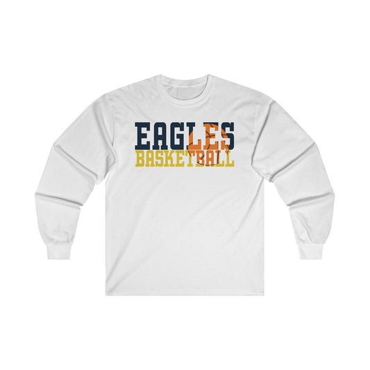 Basketball Cutout - Gildan Ultra Cotton Long Sleeve Tee