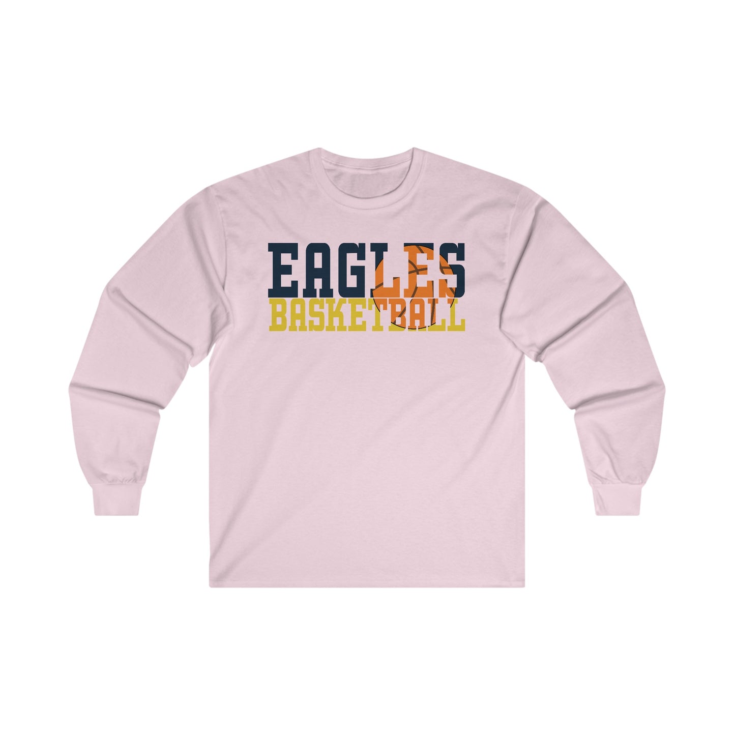 Basketball Cutout - Gildan Ultra Cotton Long Sleeve Tee