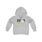 Baseball Cutout - Gildan Youth Heavy Blend Hooded Sweatshirt