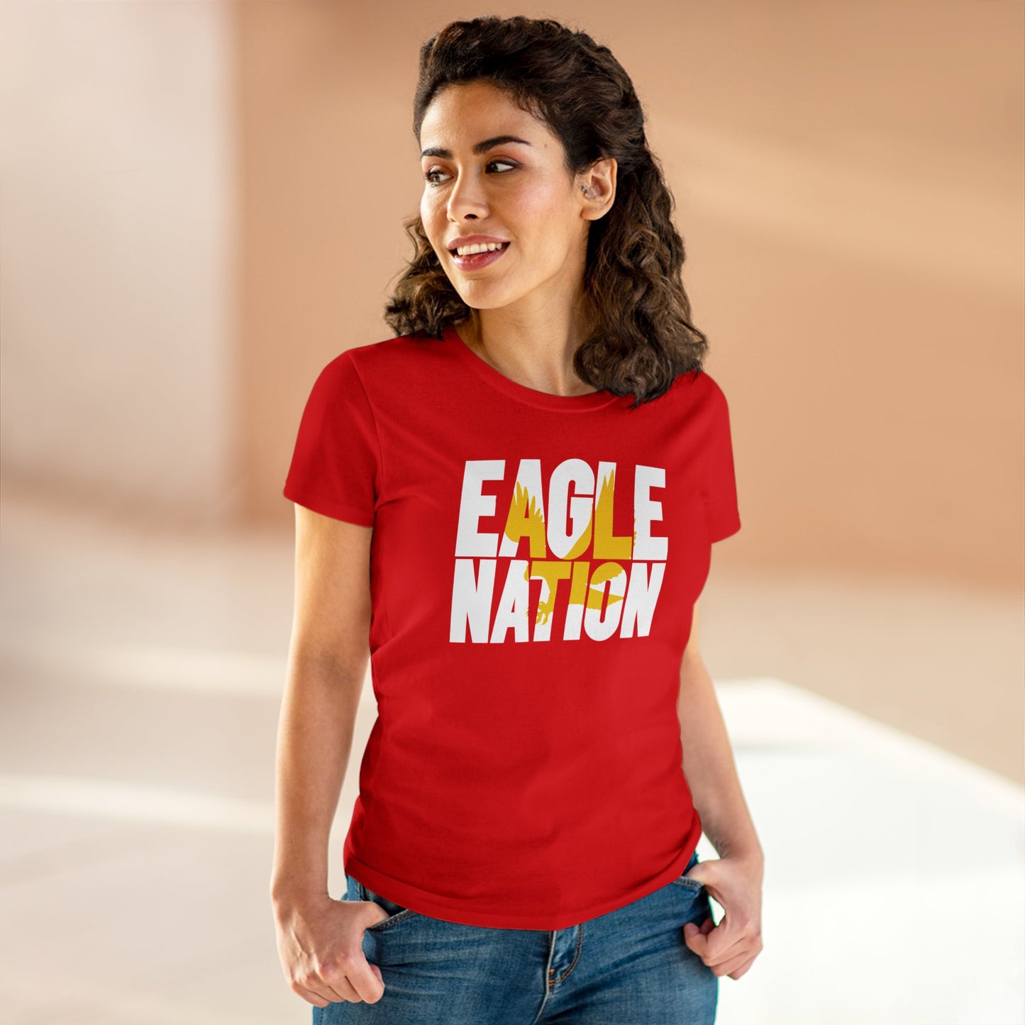 Eagle Nation - Gildan Women's Midweight Cotton Tee