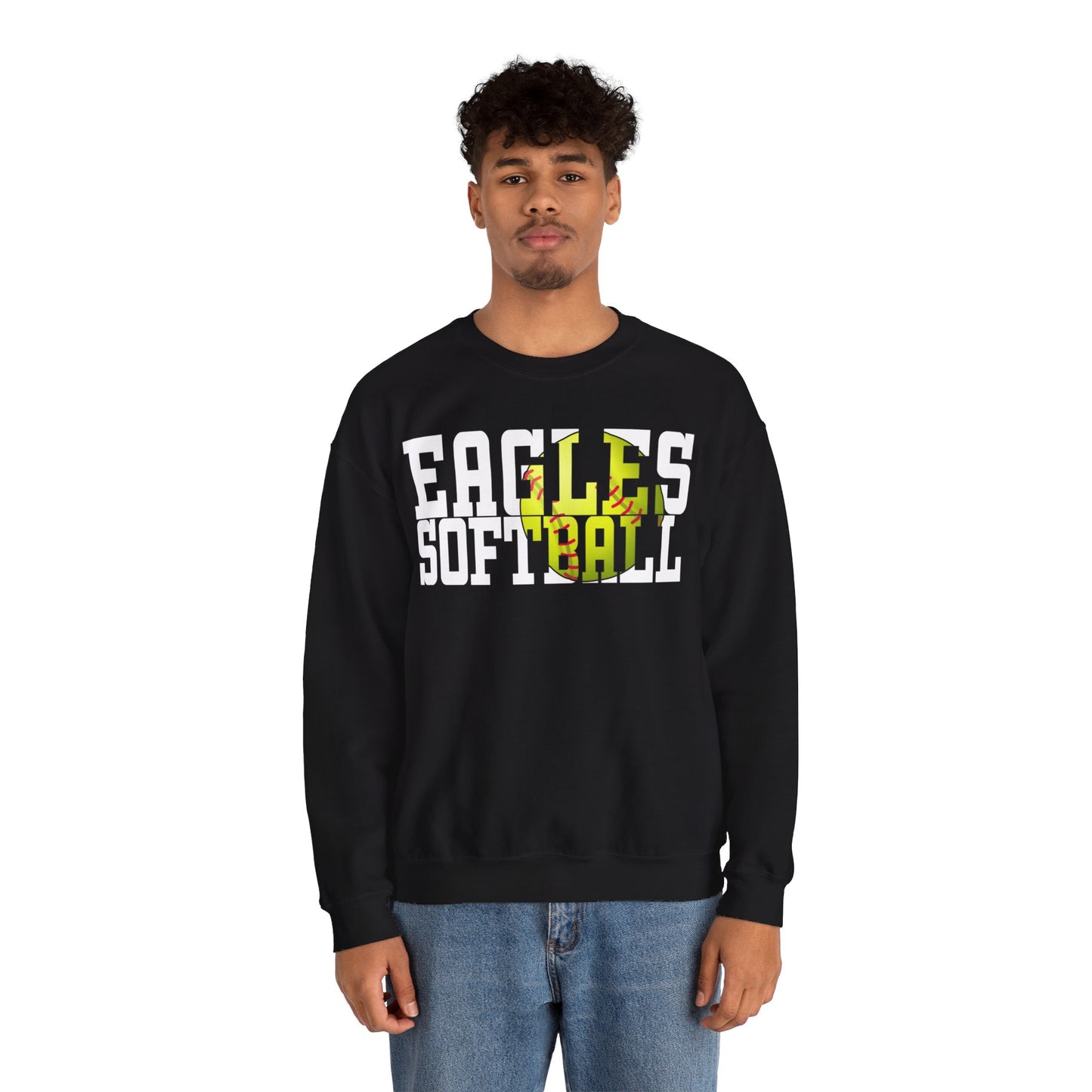 Softball Cutout - Gildan Unisex Heavy Blend™ Crewneck Sweatshirt