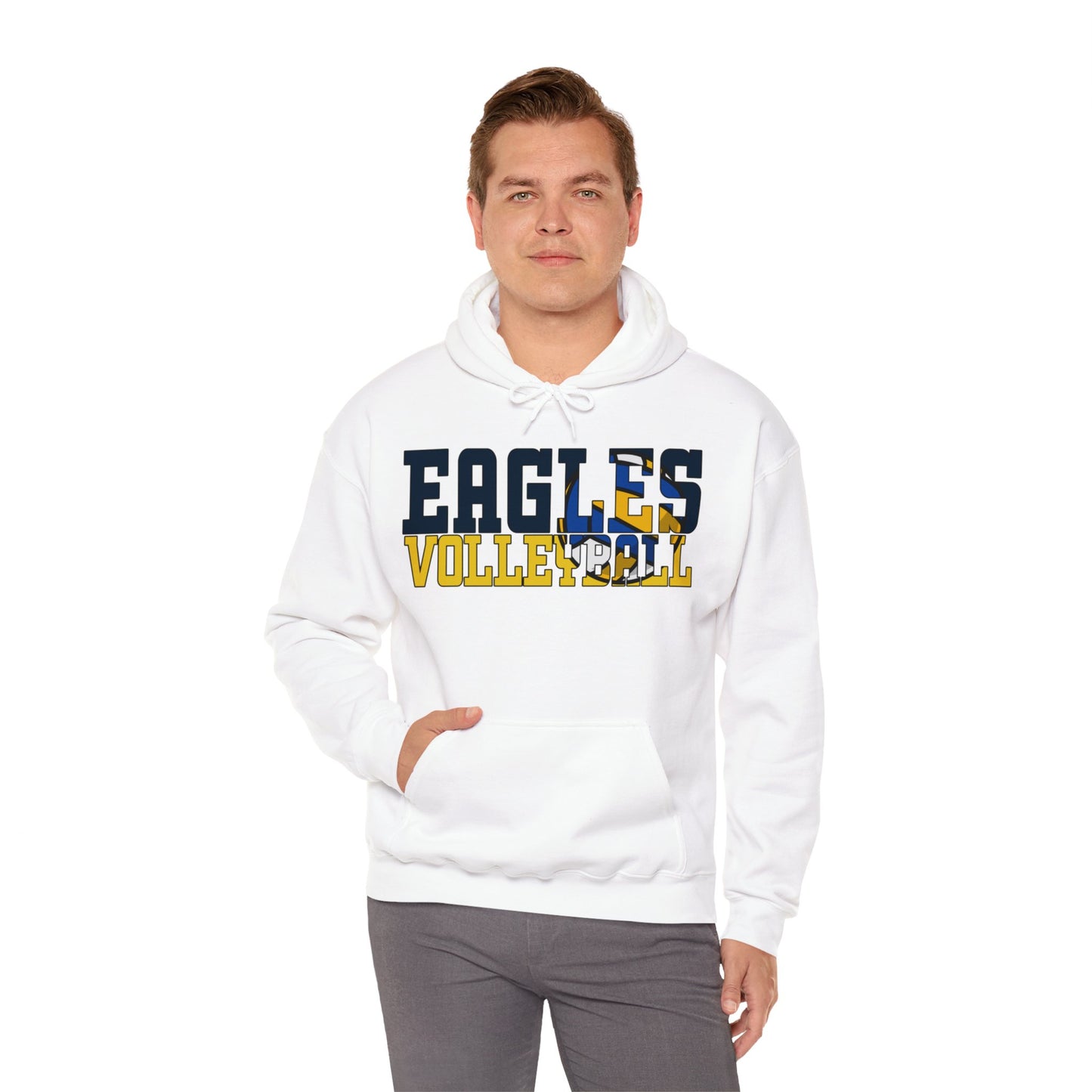 Volleyball Cutout - Gildan Unisex Heavy Blend™ Hooded Sweatshirt