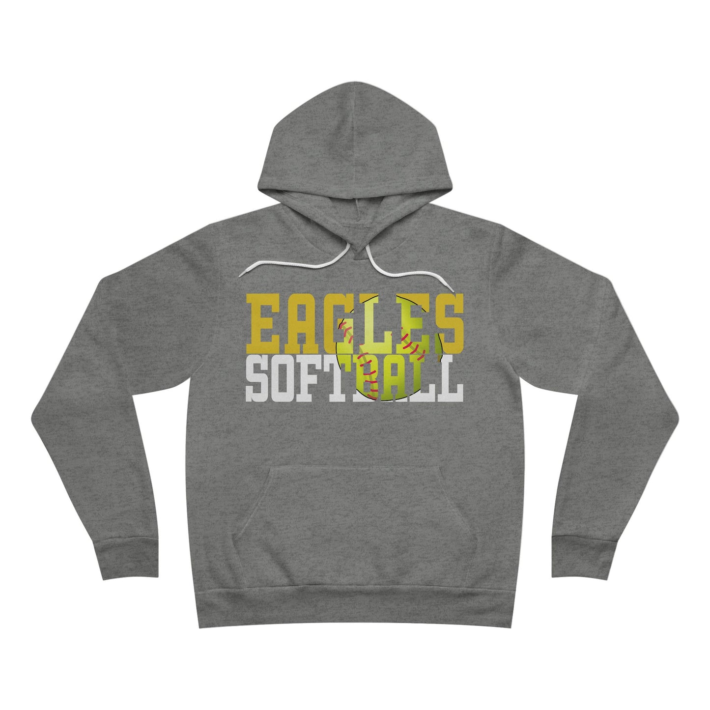 Softball Cutout - Bella+Canva Unisex Sponge Fleece Pullover Hoodie