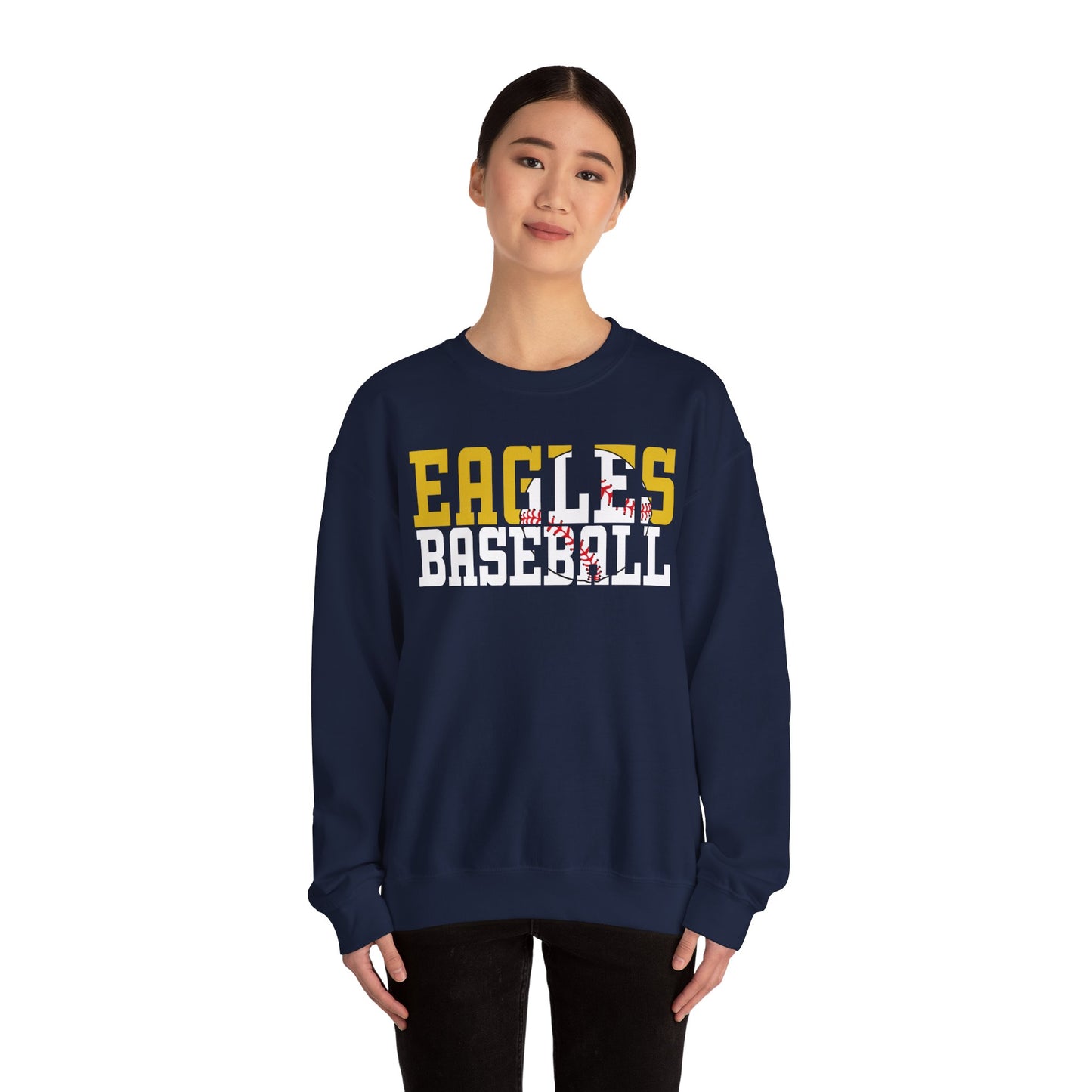 Baseball Cutout - Gildan Unisex Heavy Blend™ Crewneck Sweatshirt