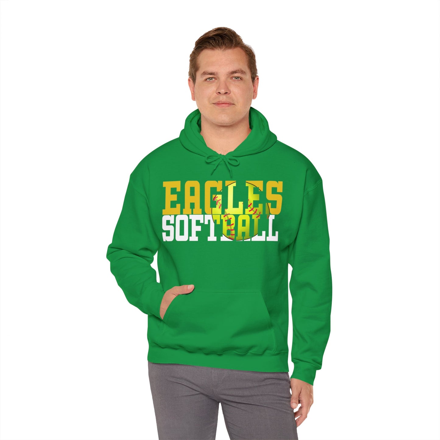 Softball Cutout - Gildan Unisex Heavy Blend™ Hooded Sweatshirt