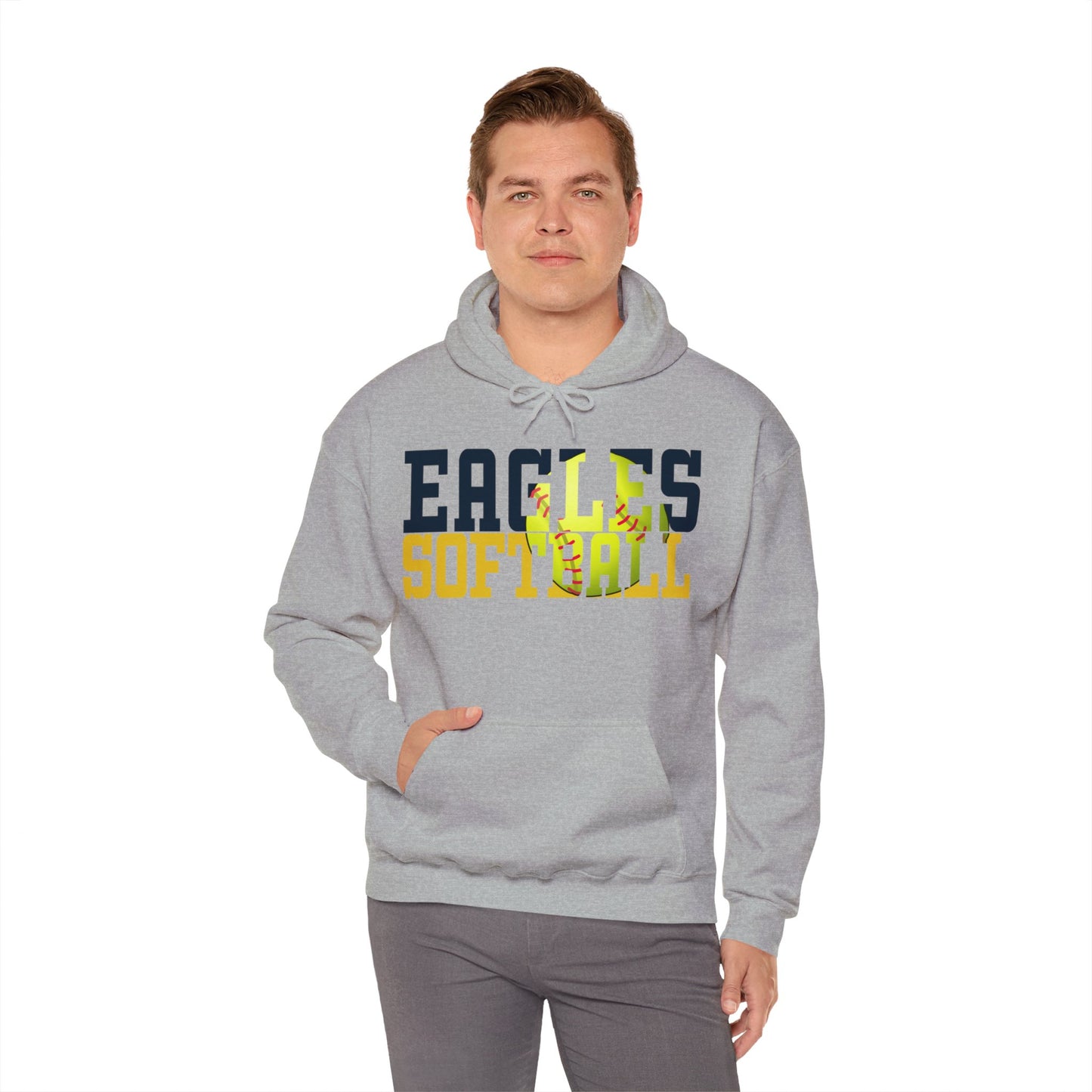 Softball Cutout - Gildan Unisex Heavy Blend™ Hooded Sweatshirt