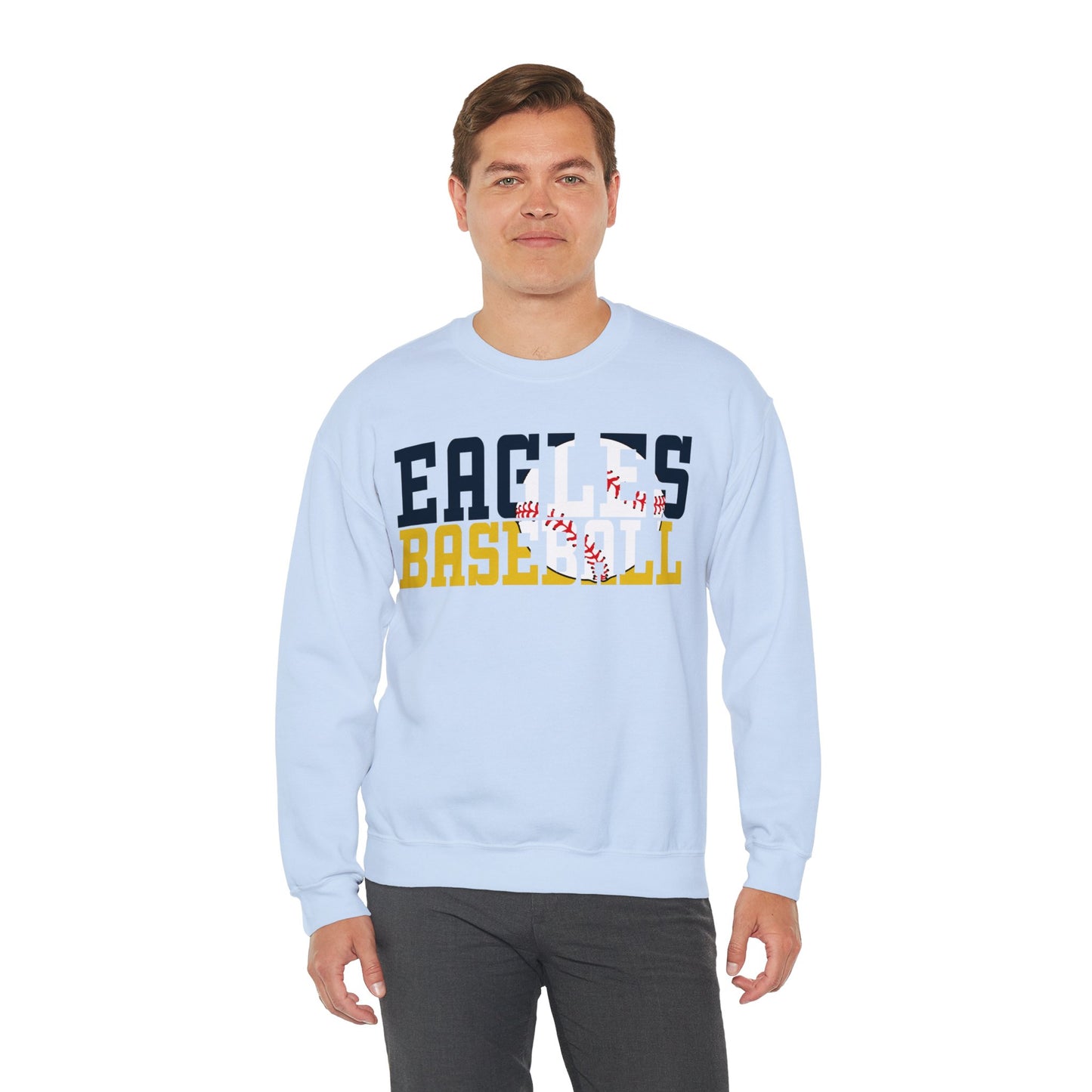 Baseball Cutout - Gildan Unisex Heavy Blend™ Crewneck Sweatshirt