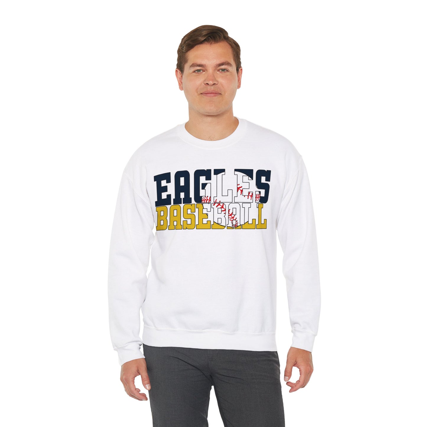 Baseball Cutout - Gildan Unisex Heavy Blend™ Crewneck Sweatshirt