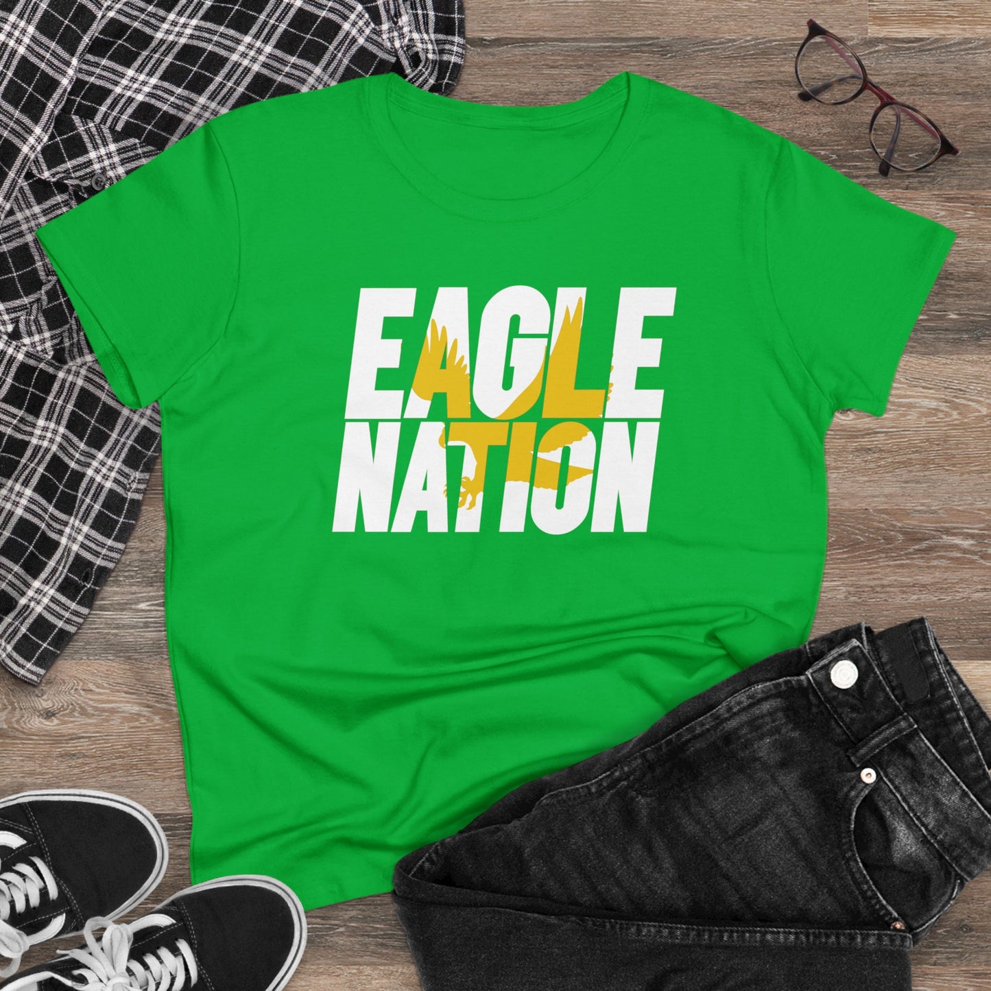 Eagle Nation - Gildan Women's Midweight Cotton Tee