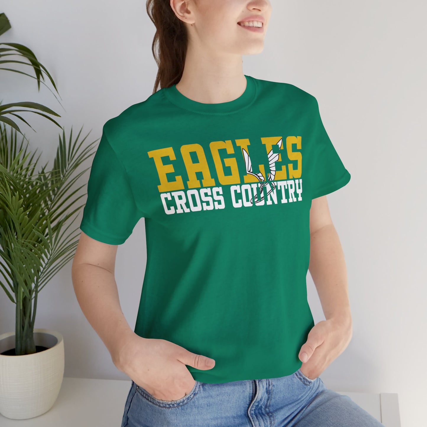 Cross Country Cutout -  Bella+Canva Unisex Jersey Short Sleeve Tee