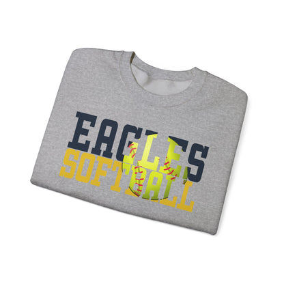 Softball Cutout - Gildan Unisex Heavy Blend™ Crewneck Sweatshirt