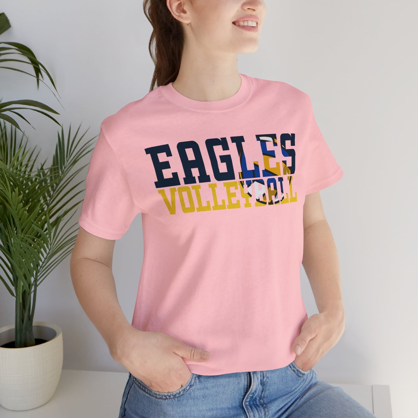 Volleyball Cutout - Bella+Canva Unisex Jersey Short Sleeve Tee