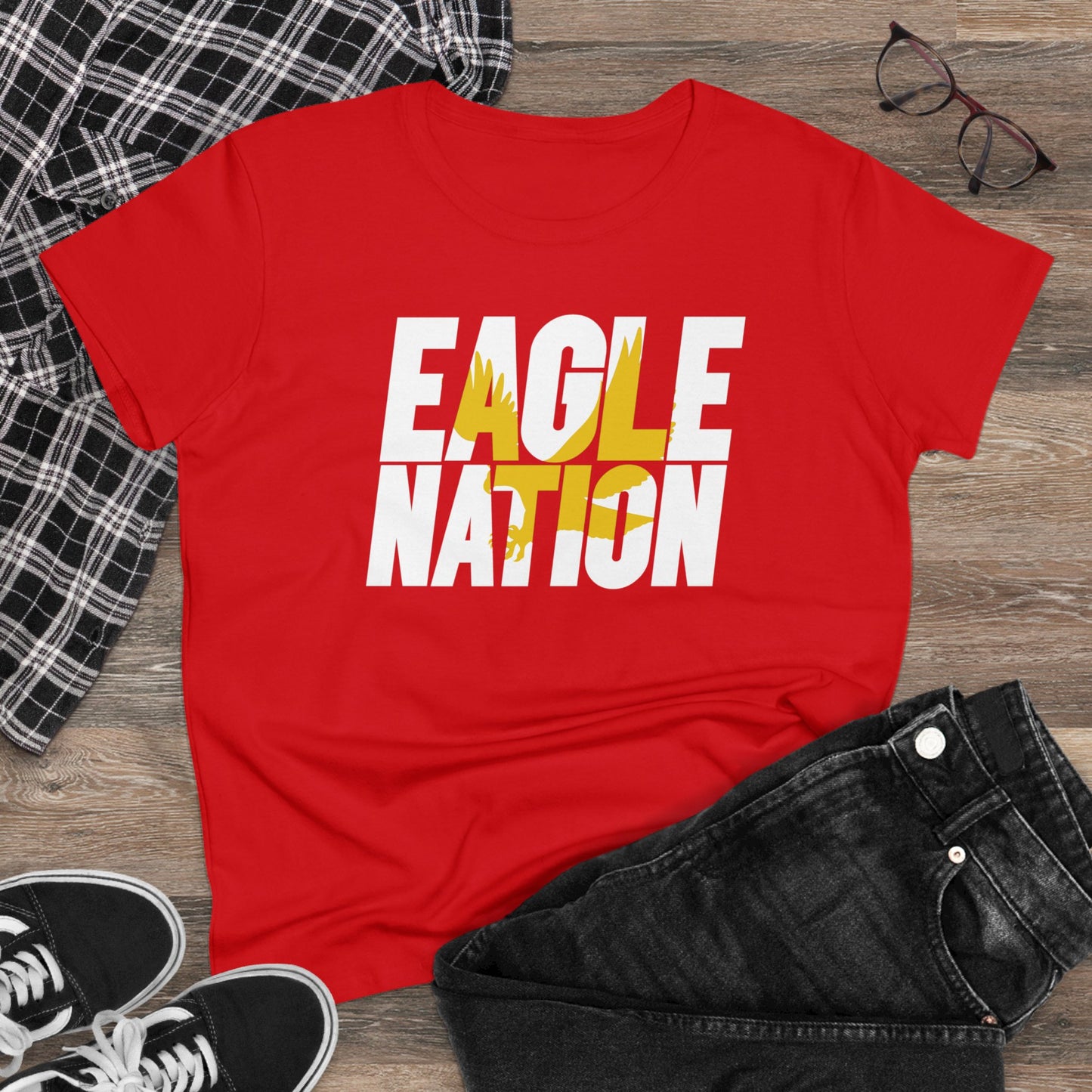 Eagle Nation - Gildan Women's Midweight Cotton Tee