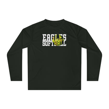 Softball Cutout - Team 365 Unisex Performance Long Sleeve Shirt