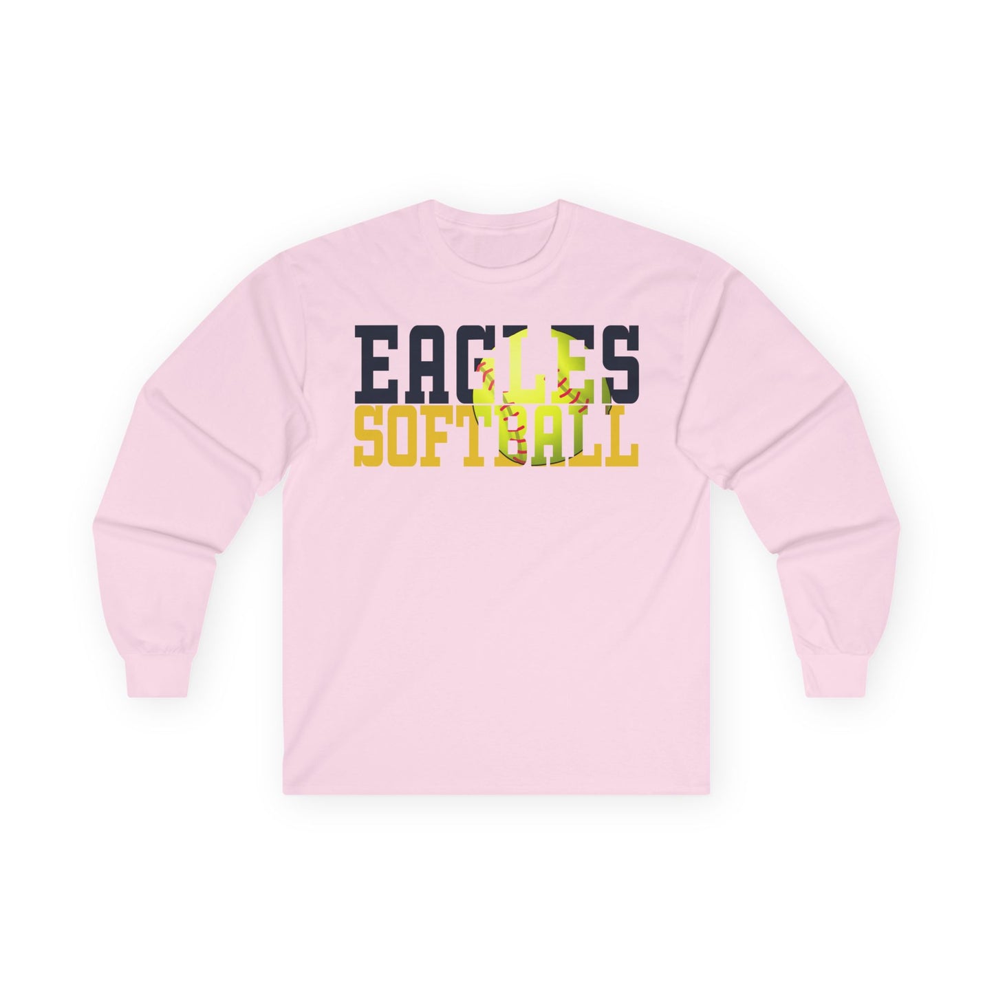 Softball Cutout - Gildan Ultra Cotton Long Sleeve Tee