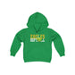 Softball Cutout - Gildan Youth Heavy Blend Hooded Sweatshirt