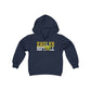 Softball Cutout - Gildan Youth Heavy Blend Hooded Sweatshirt