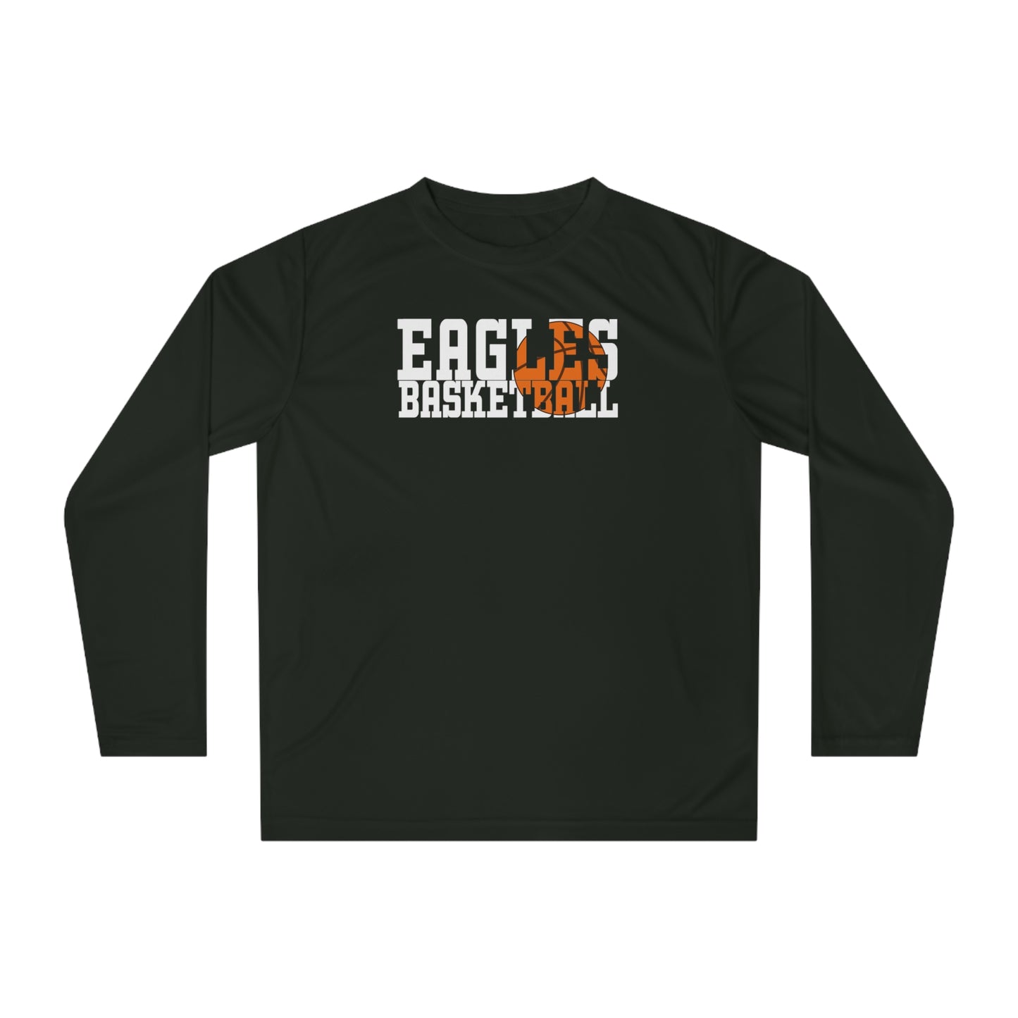 Basketball Cutout - Team 365 Unisex Performance Long Sleeve Shirt