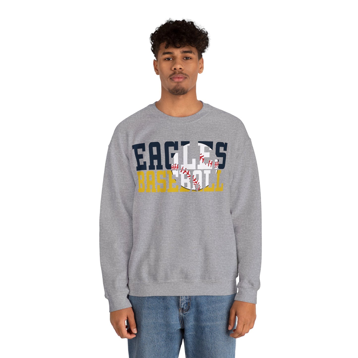 Baseball Cutout - Gildan Unisex Heavy Blend™ Crewneck Sweatshirt