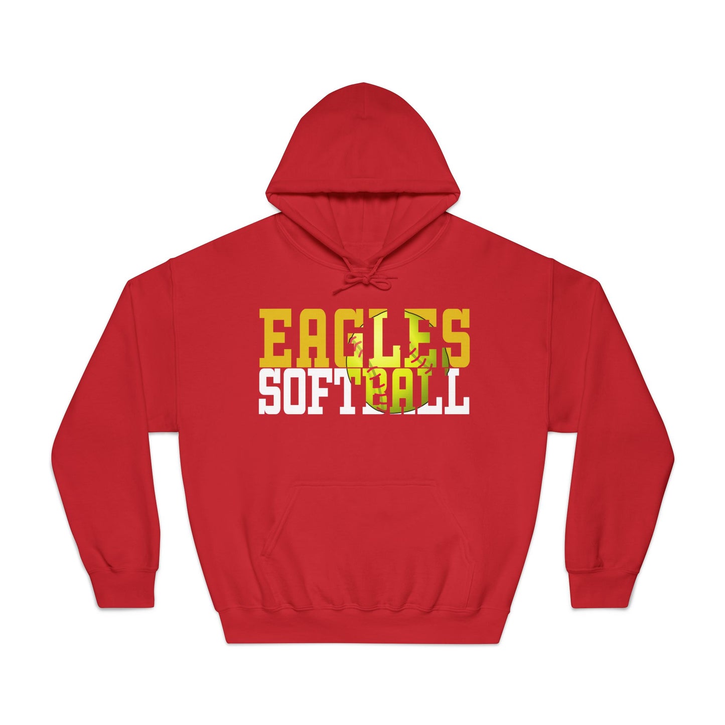 Softball Cutout - Gildan Unisex DryBlend® Hooded Sweatshirt