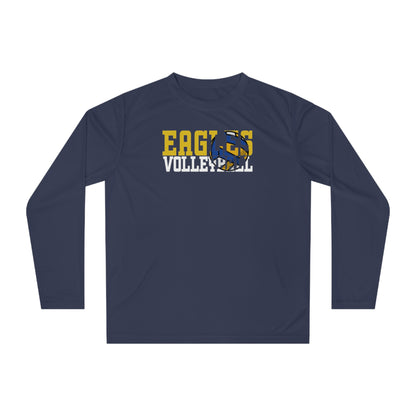 Volleyball Cutout - Team 365 Unisex Performance Long Sleeve Shirt