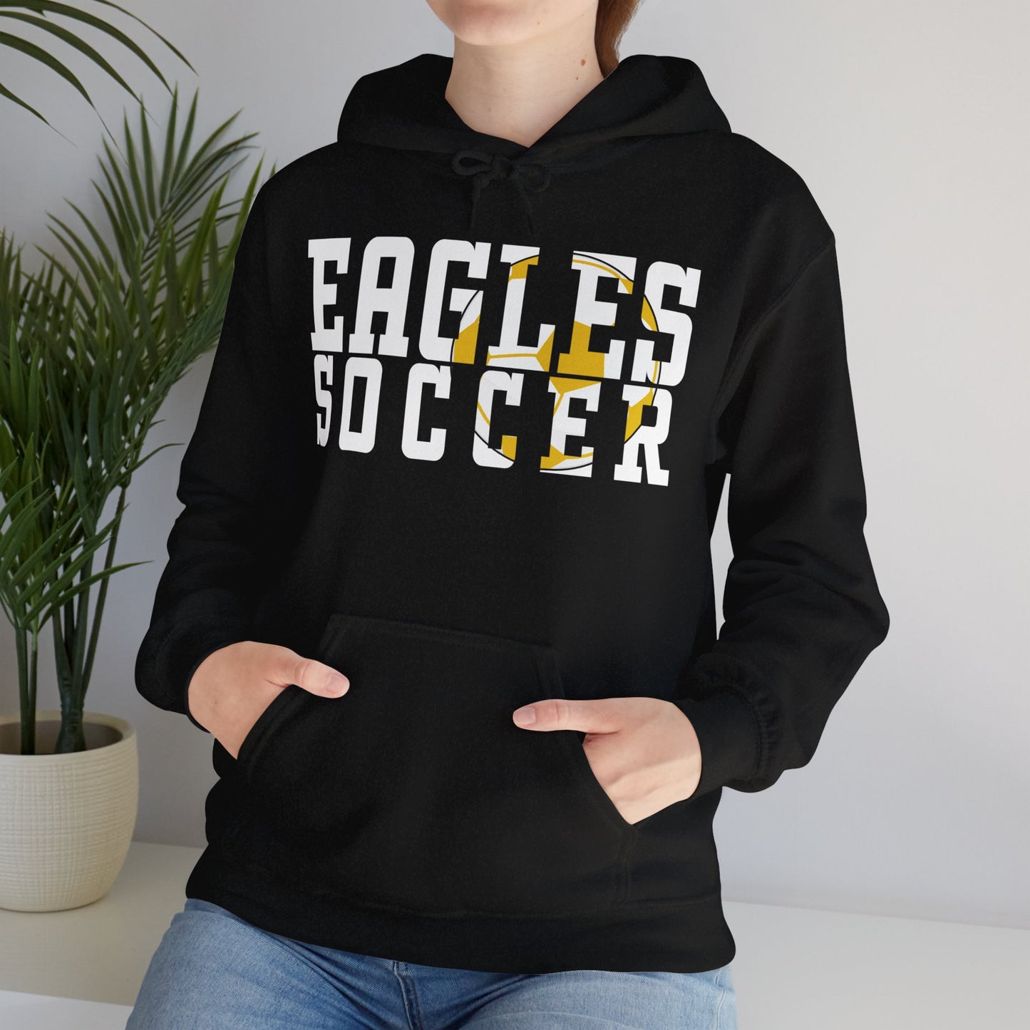 Soccer Cutout - Gildan Unisex Heavy Blend™ Hooded Sweatshirt