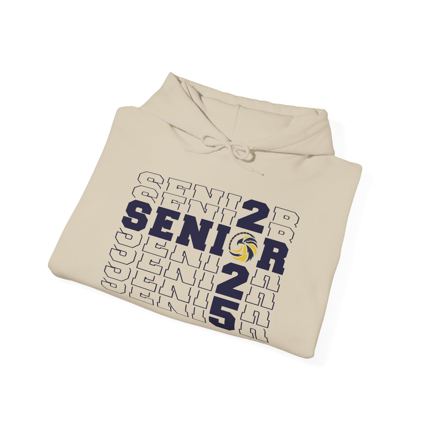 Senior Cross Stacked c/o 2025 Hoodie - Gildan Unisex Heavy Blend™ Hooded Sweatshirt